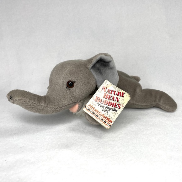 Vintage Nature Bean Buddies Elephant Plush - Picture 1 of 11
